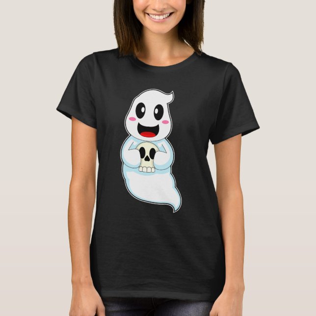 Ghost Halloween Skull T-Shirt (Vorderseite)