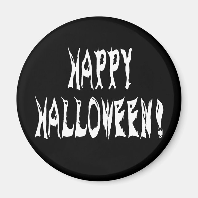 Ghost Halloween Text Magnet (Vorne)