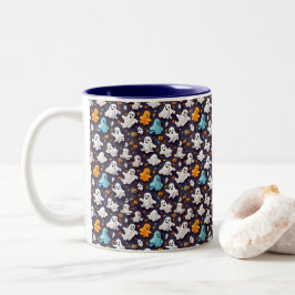 Ghost Happy Halloween Niedlich und Spooky Saison Zweifarbige Tasse