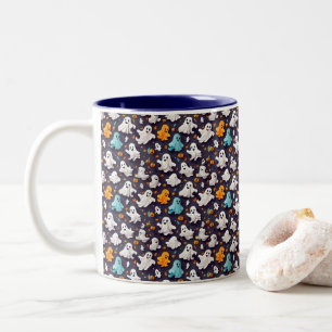 Ghost Happy Halloween Niedlich und Spooky Saison Zweifarbige Tasse