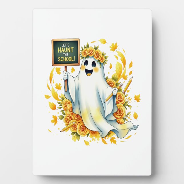 Ghost Haunt School Halloween Fotoplatte (Vorderseite)