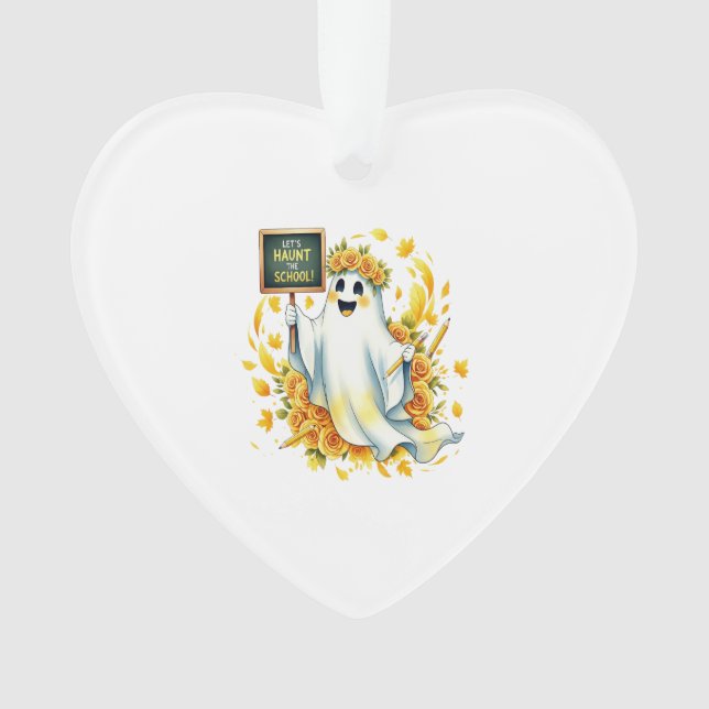 Ghost Haunt School Halloween Ornament (Vorderseite)