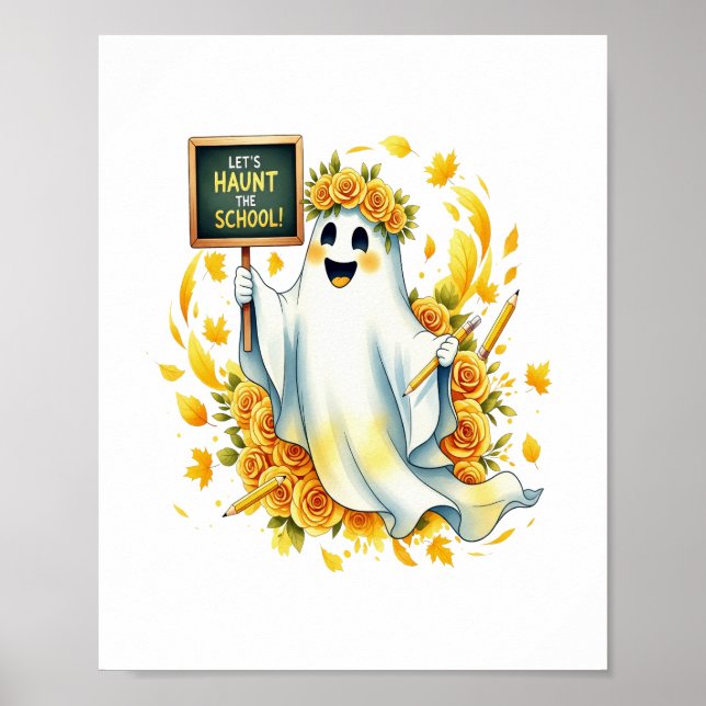 Ghost Haunt School Halloween Poster (Vorne)