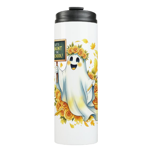 Ghost Haunt School Halloween Thermosbecher (Vorderseite)