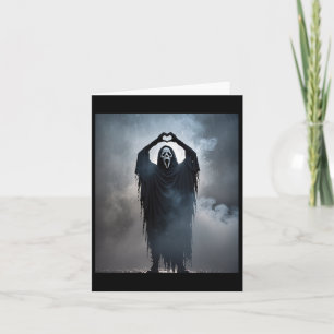 Ghost Heart Hands Beängstigend Face Horror Poster Karte