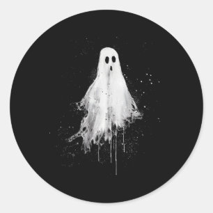 Ghost Horror Spooky Beängstigend Halloween Goth Al Runder Aufkleber