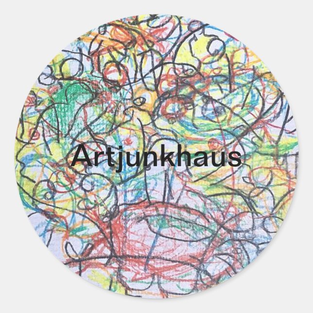 Ghost Hotel Abstrakt Jeff Hankamer Artjunkhaus Kun Runder Aufkleber (Vorderseite)