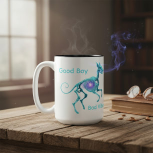 Ghost Hound - Guter Junge, schlechte Vibes Zweifarbige Tasse