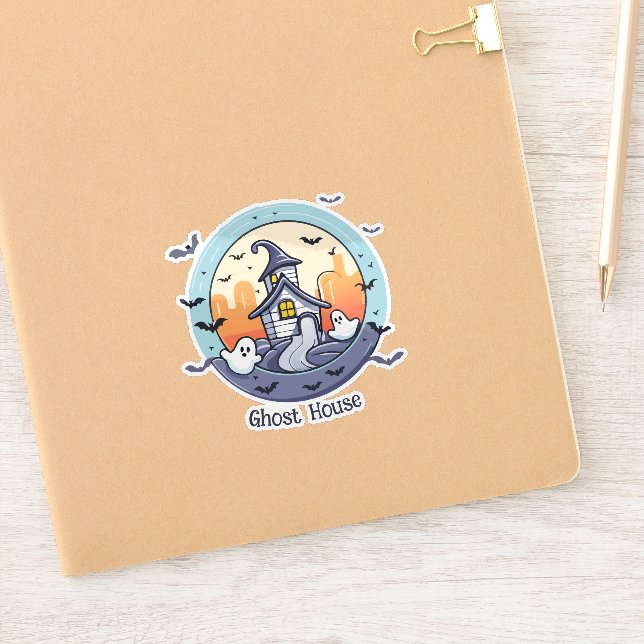Ghost House Aufkleber (Notizbuch)