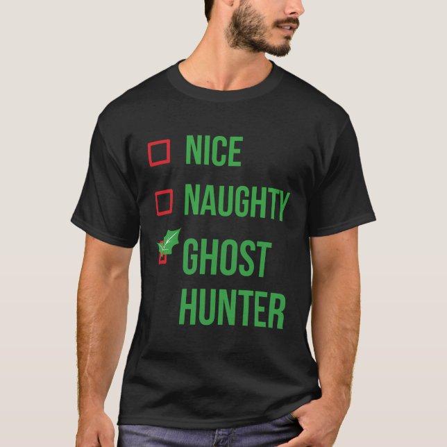 Ghost Hunter Funny Pajama Weihnachtsgeschenk T-Shirt (Vorderseite)