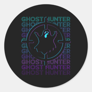 Ghost Hunter Ghost Jagd Retro Runder Aufkleber