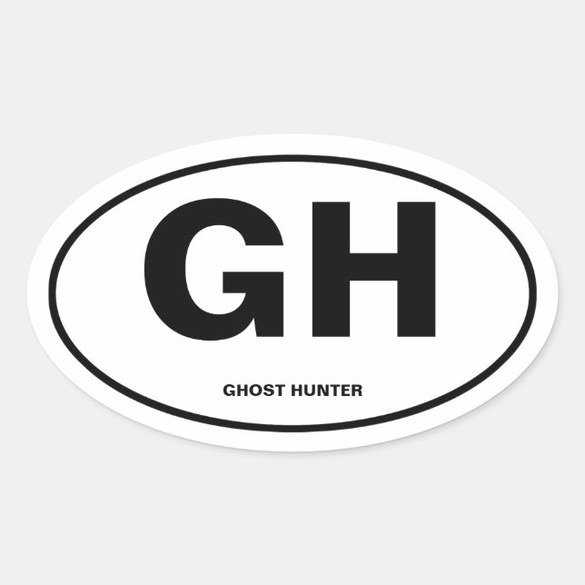 Ghost Hunter Ovaler Aufkleber (Vorderseite)