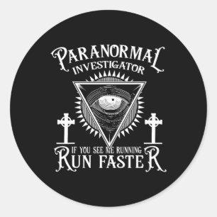 Ghost Hunter Paranormal Investigator Runder Aufkleber