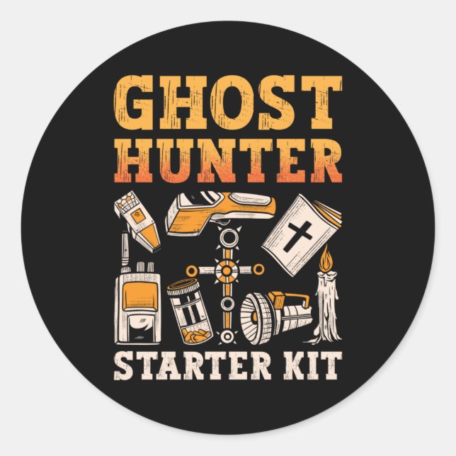 Ghost Hunter Starter Kit Paranormale Geisterjagd Runder Aufkleber (Vorderseite)