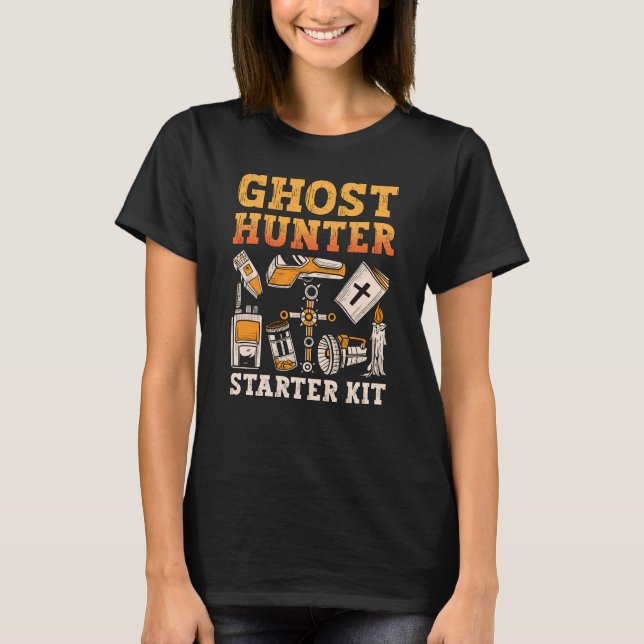 Ghost Hunter Starter Kit Paranormale Geisterjagd T-Shirt (Vorderseite)
