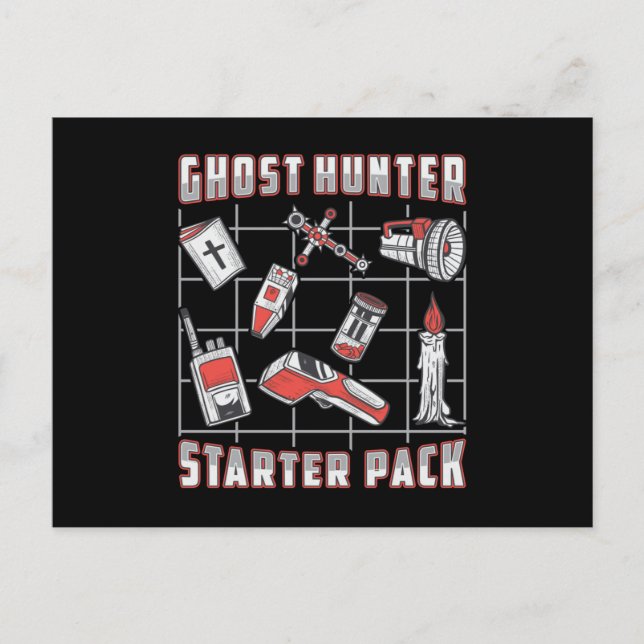 Ghost Hunter Starter Pack Paranormal Geisterjagd Postkarte (Vorderseite)