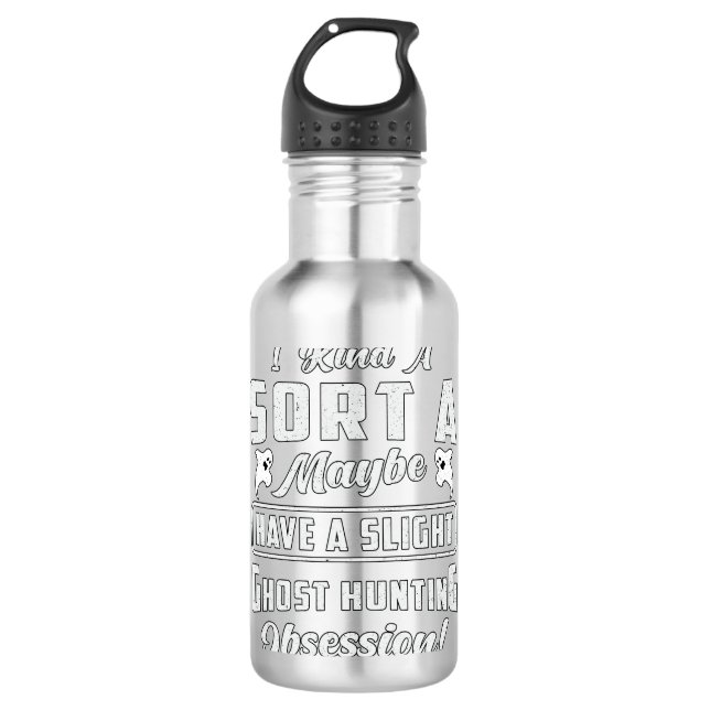 Ghost Hunting Obsession Paranormal Ghost Hunter Edelstahlflasche (Vorderseite)