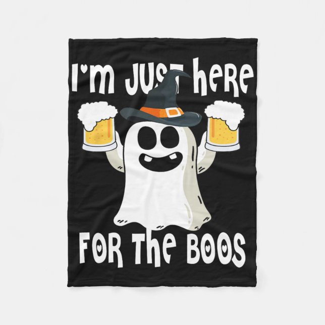 Ghost ich bin nur hier für Boos Fleecedecke (Vorderseite)