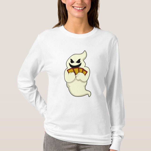 Ghost im Poker mit Poker-Karten T-Shirt (Vorderseite)