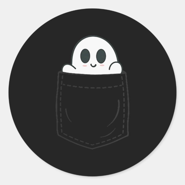 Ghost In Cket Halloween  Runder Aufkleber (Vorderseite)