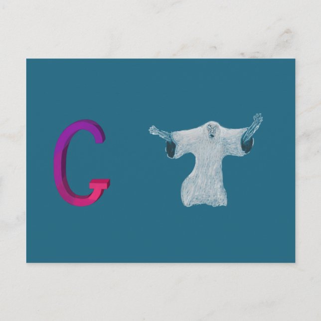 Ghost-Karte Postkarte (Vorderseite)