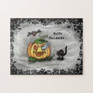 Ghost , Katze , Bat and Pumpkin , Glückliches Hall
