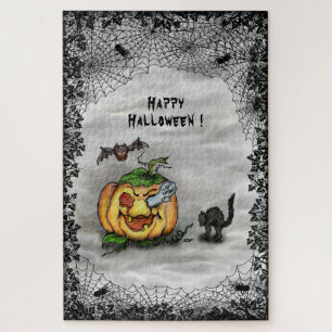 Ghost , Katze , Bat and Pumpkin , Glückliches Hall
