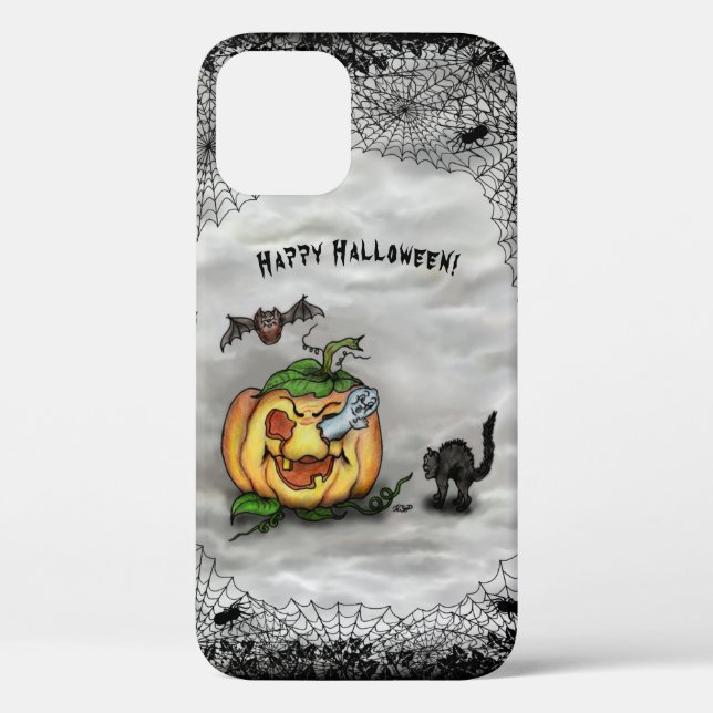 Ghost , Katze , Bat and Pumpkin , Glückliches Hall Case-Mate iPhone Hülle (Rückseite)