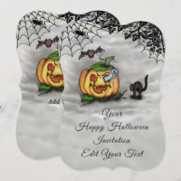 Ghost , Katze , Bat and Pumpkin , Glückliches Hall