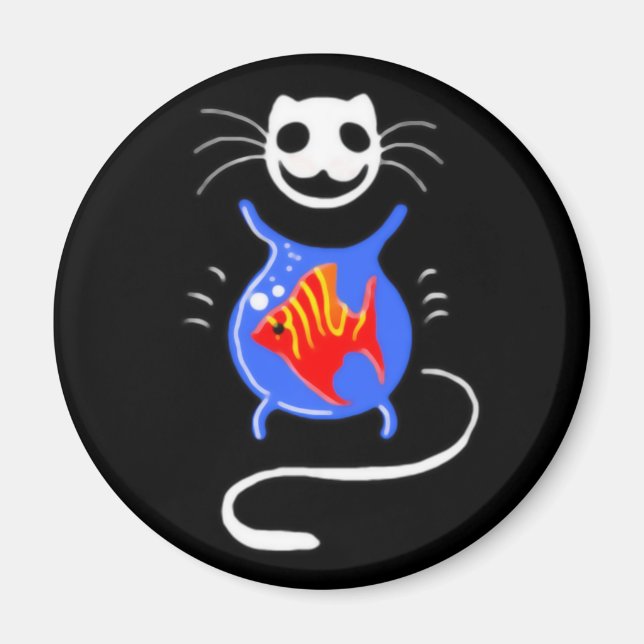 Ghost Kitty Cat Magnet (Vorne)