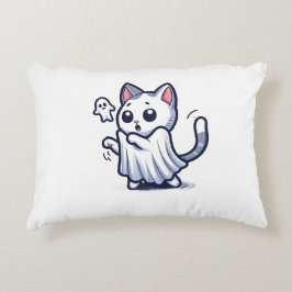 Ghost Kitty Halloween-Kostüm Dekokissen
