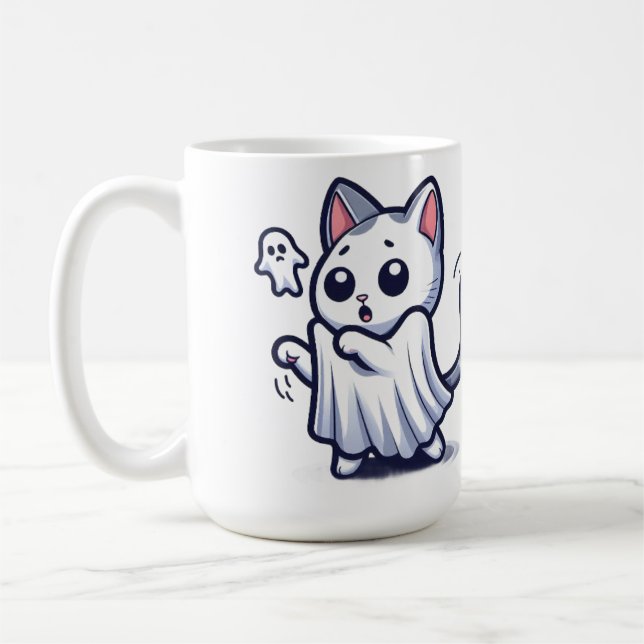 Ghost Kitty Halloween-Kostüm Kaffeetasse (Links)