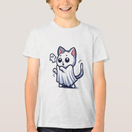 Ghost Kitty Halloween-Kostüm Tri-Blend Shirt