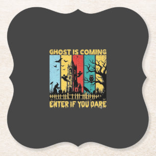 Ghost kommt Halloween Spukhaus Hexe Eule_ Untersetzer