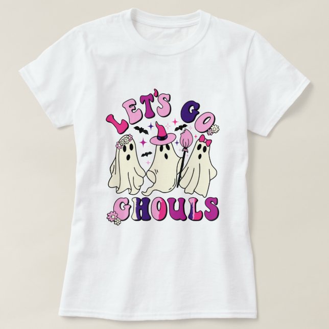 Ghost-Kostüm lass's Go Ghouls Halloween T-Shirt (Design vorne)