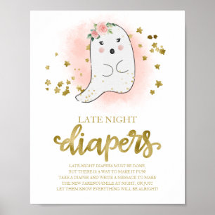 Ghost Late Night Diapers Baby Showspielzeichen Poster