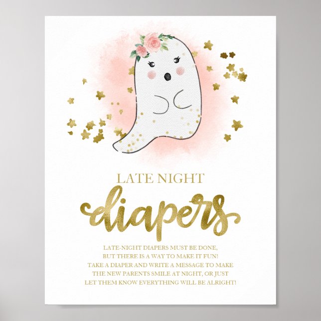 Ghost Late Night Diapers Baby Showspielzeichen Poster (Vorne)