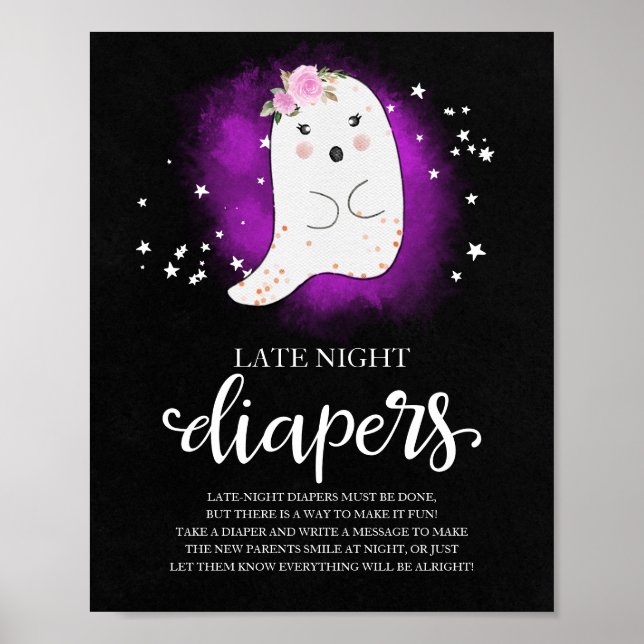 Ghost Late Night Diapers Baby Showspielzeichen Poster (Vorne)