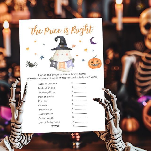 Ghost Little Boo Der Preis ist das richtige Spiel (Little Boo Baby Shower The Price is Right Game)