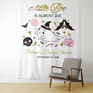 Ghost Little Boo Halloween Babydusche Hintergrund Wandteppich