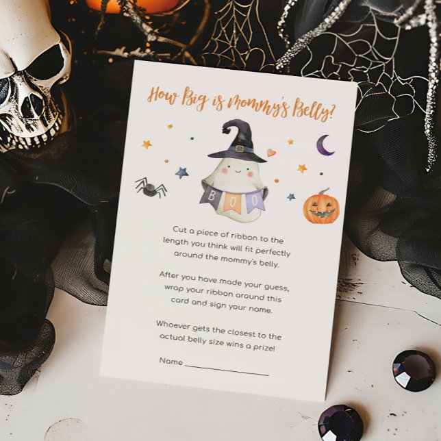 Ghost Little Boo Wie groß ist Mommys Bauchspiel (Little Boo Baby Shower How Big is Mommy's Belly Game)