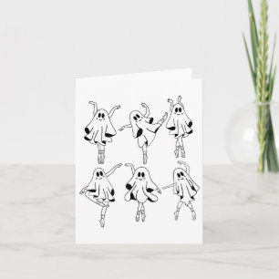 Ghost Llerinas Llet Dance Halloween Niedlich Ghost Karte