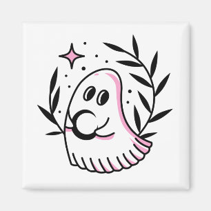 Ghost-Logo-Magnet Rosa und Schwarz Magnet