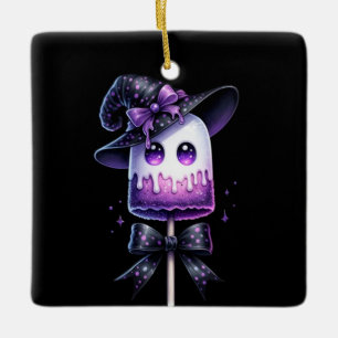 Ghost Lollipop Keramikornament