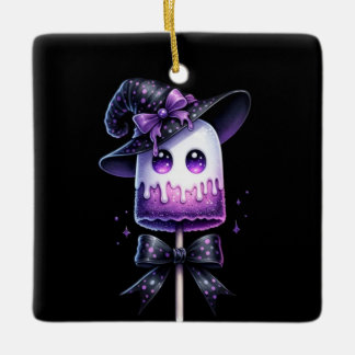 Ghost Lollipop Keramikornament