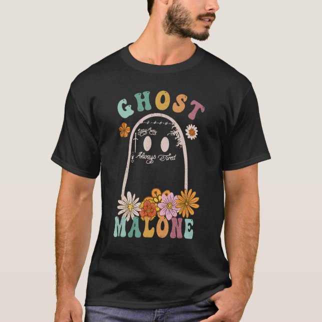 Ghost Malone Fall Saison Spooky Halloween Niedlich T-Shirt (Vorderseite)