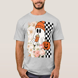Ghost mit Beanie - Niedliche Spooky Halloween Graf T-Shirt