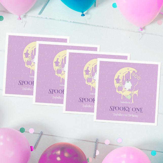 Ghost Moon Niedlich Spooky Ein Halloween 1. Geburt Serviette (Von Creator hochgeladen)