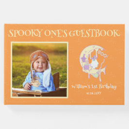 Ghost Moon Spooky One Boy 1. Geburtstag Halloween Gästebuch