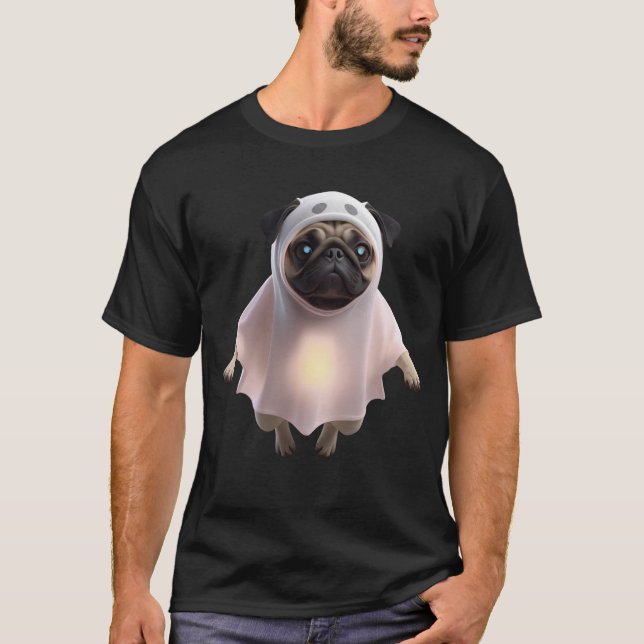 Ghost Mops 3D Pop-Out Halloween-T - Shirt (Vorderseite)